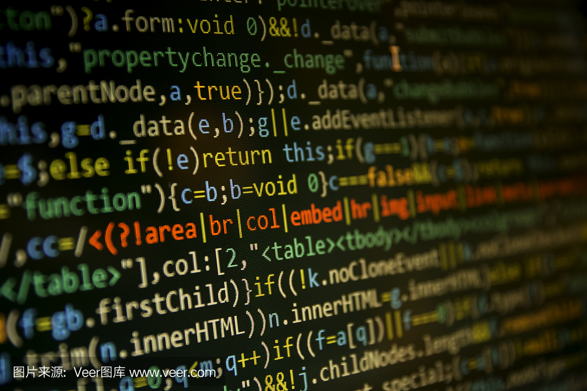 编程代码抽象屏幕软件开发人员。计算机代码开发。